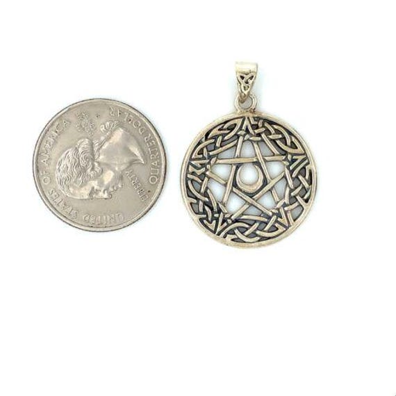 Vintage Sterling Signed Pscl Peter Stone Star Moo… - image 4