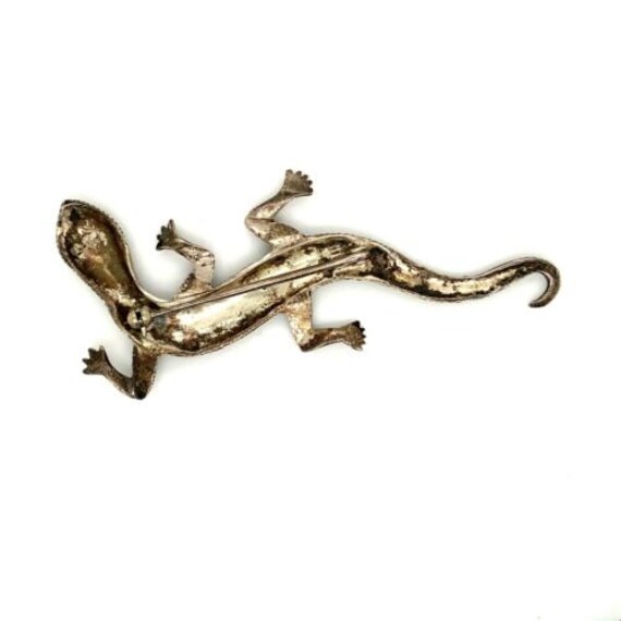 Vintage Sterling Signed 925 Crawling Lizard Gecko… - image 3