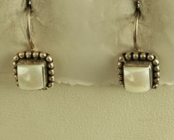 Vintage Silpada India 925 Pearl Button Frame Squar