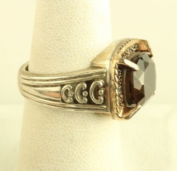 Vintage CCO 14k and sterling silver quartz and di… - image 2
