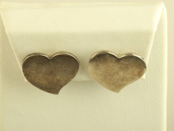 925 Sterling Silver Heart Design Hollow Clip On E… - image 1