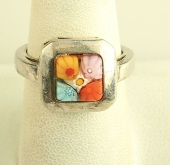 Alan K Sterling Silver Lucite Bangle Hinged Bracelet Golden Yellow
