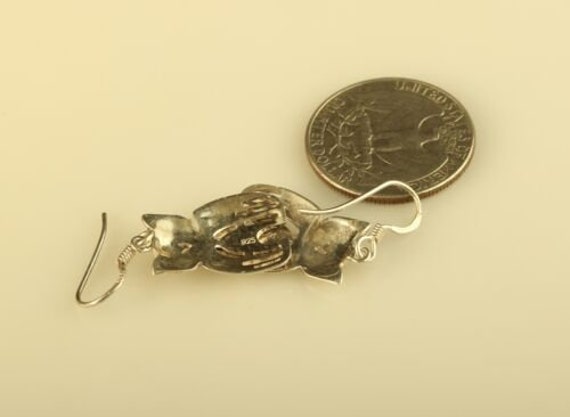 Vintage Sterling Silver 925 Animal Dangle Hook Ea… - image 4