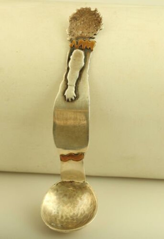 Vintage Sterling Silver baby hand Feeding spoon