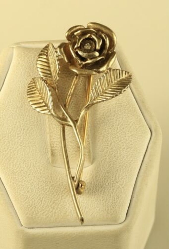Vintage Sterling Silver Signed Avon Solo Flower Ro