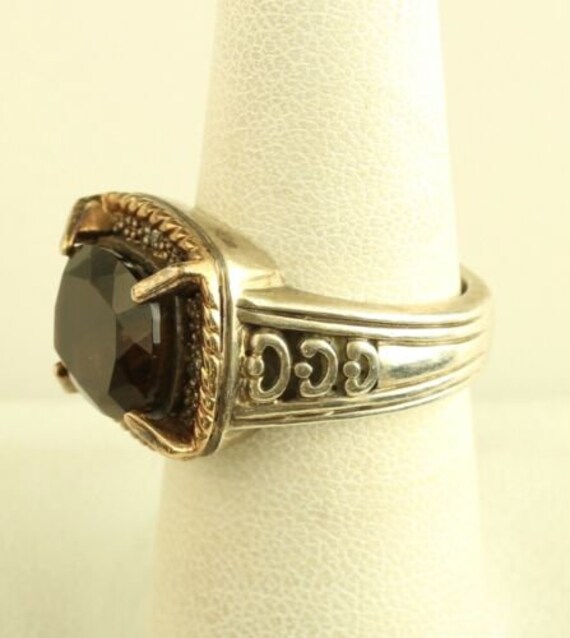 Vintage CCO 14k and sterling silver quartz and di… - image 3