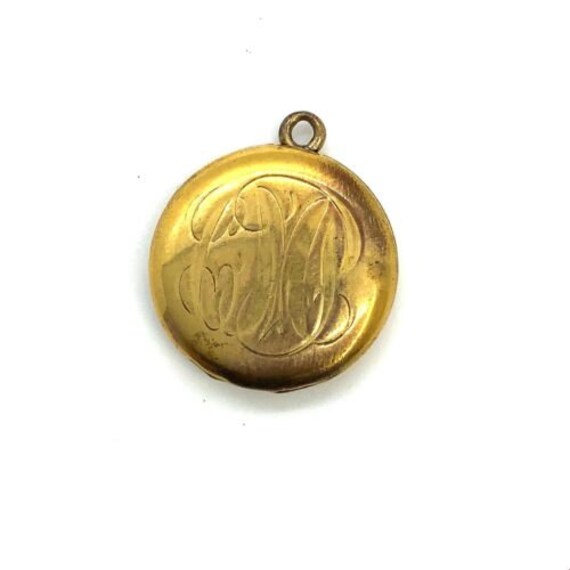 Antique Gold Filled Art Deco Engraved Monogram CH… - image 2