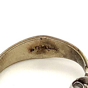 Vintage Signed Sterling Southwest Multi Stone Inlaid Half Hoop Pierced Earrings