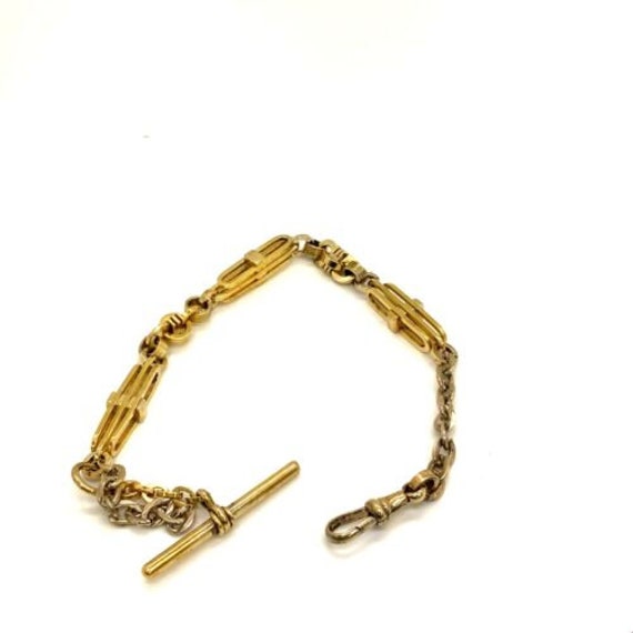 Antique Gold Filled Victorian Unusual Fancy T bar… - image 1