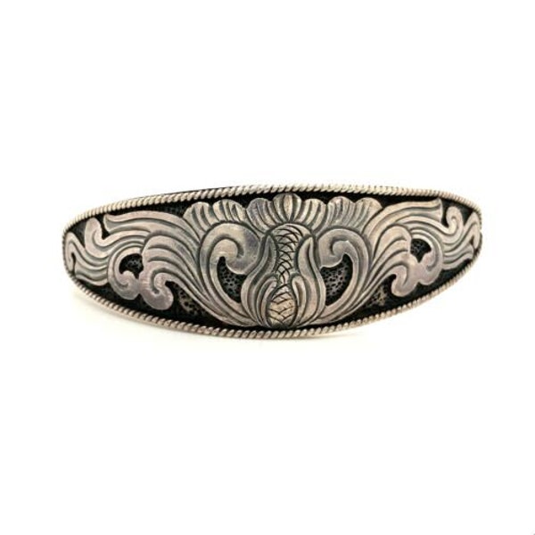 Vintage Sterling Signed 925 BA Bali Suarti Ornate Scroll Design Cuff Bracelet 7