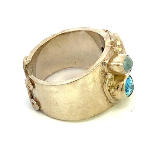 Vintage Sterling Silver Signed 925 Sajen Cluster Multi