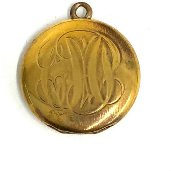 Antique Gold Filled Art Deco Engraved Monogram CH… - image 1