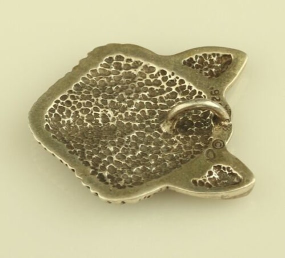 Antique Sterling Silver Wolf Head Design Pendant For … Gem