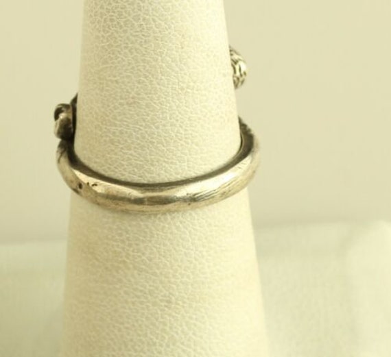 Vintage Sterling Silver scorpion wrap ring - image 4