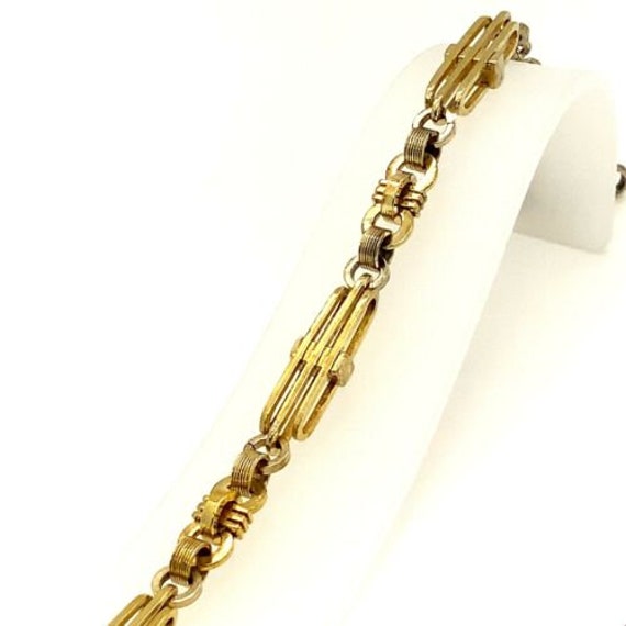 Antique Gold Filled Victorian Unusual Fancy T bar… - image 3