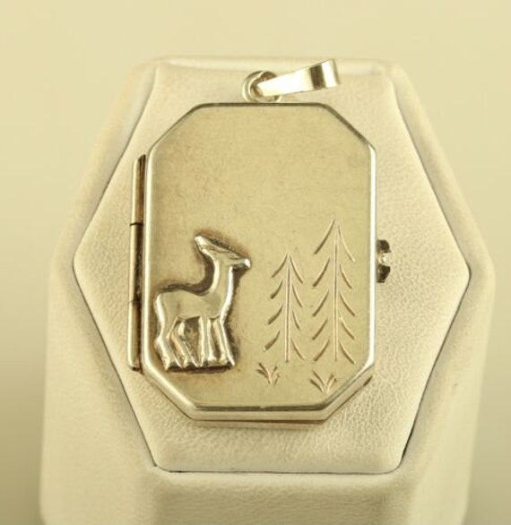 Antique Sterling 910 Circa 1920's Stag Dear Pine T