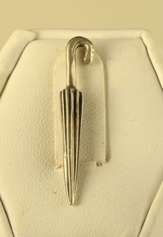 Vintage Sterling Silver Detailed Closed Umbrella D