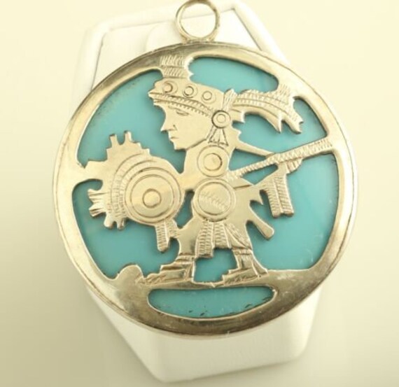 hecho en Mexico 0925 tribal warrior charm pendant,