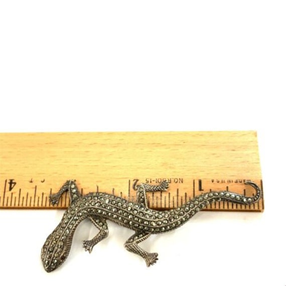 Vintage Sterling Signed 925 Crawling Lizard Gecko… - image 7