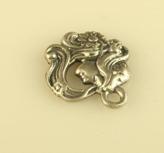 Victorian Art Nouveau Revival Sterling Silver Wom… - image 5