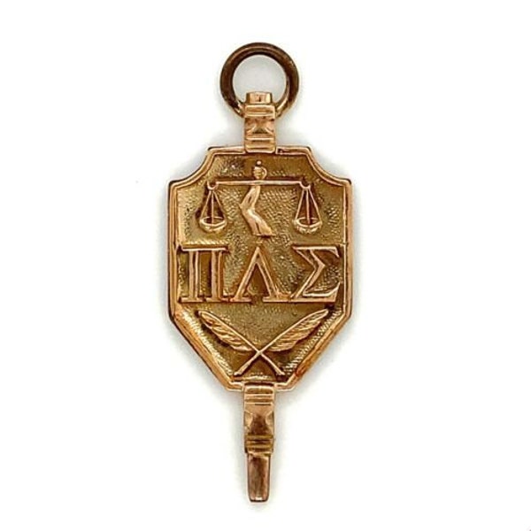 Vintage Gold Filled Hallmarked Greek Alphabet College School Frat Key Pendant
