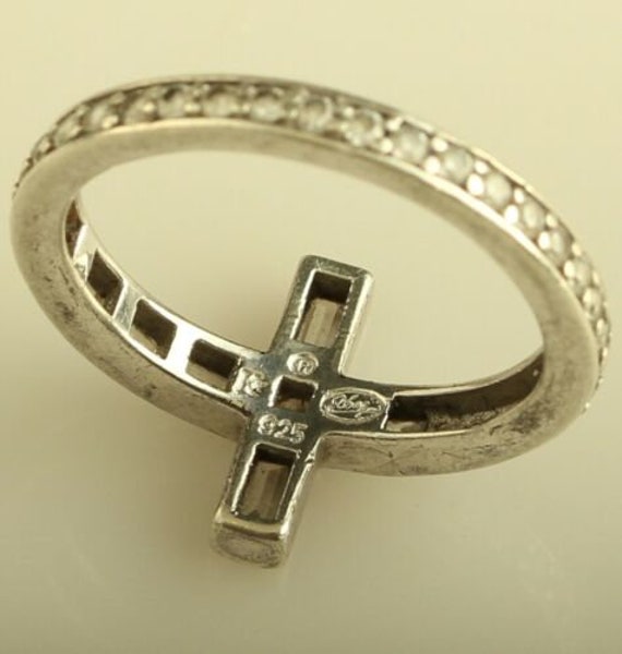 Vintage sterling silver simulated paved cubics sm… - image 6