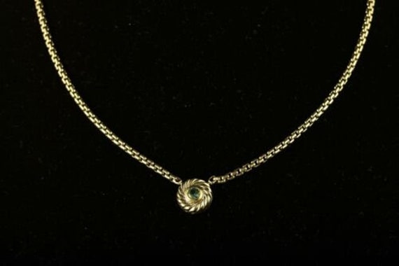 Vtg Signed 925 14K David Yurman Blue 