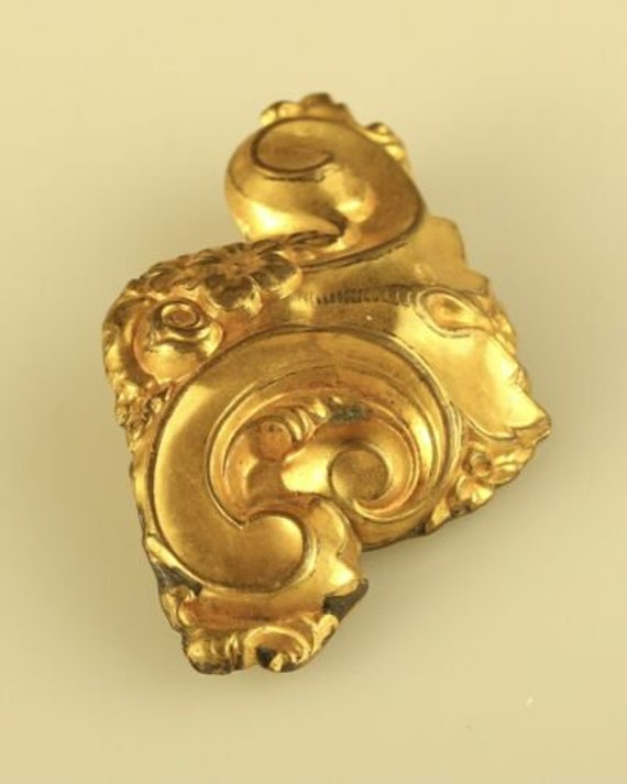 Antique Art Nouveau Gold Filled Victorian Scrolle… - image 3