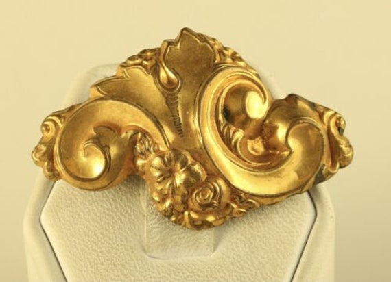 Antique Art Nouveau Gold Filled Victorian Scrolle… - image 1