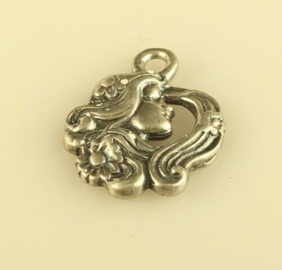 Victorian Art Nouveau Revival Sterling Silver Wom… - image 3