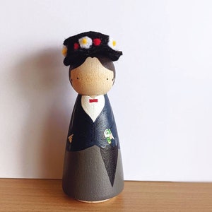 Mary Poppins Peg Doll