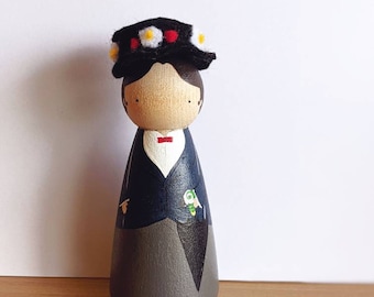 Mary Poppins Peg Doll