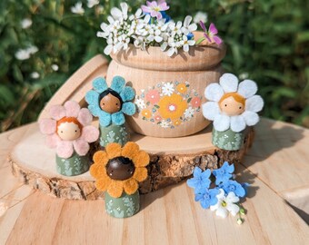 Flower Babies tiny toys and keepsake jar