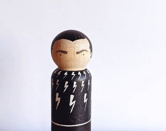 David Rose hand painted wooden peg doll