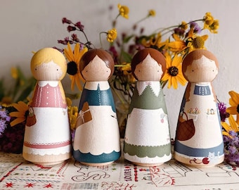 Little Women Wooden Dolls