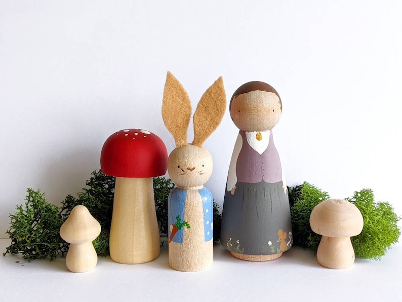 Peter Rabbit Peg Doll - Etsy