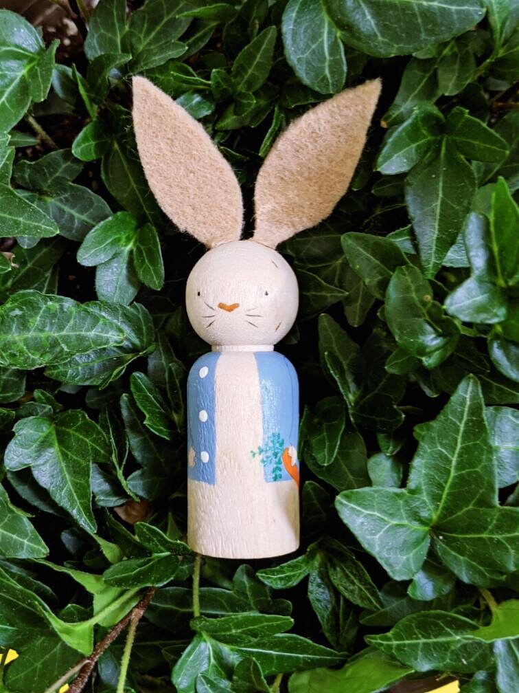 Peter Rabbit Peg Doll - Etsy