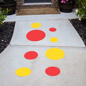 Mickey Mouse Clubhouse Peel and Stick Floor Decals • Set of 8 Circles • Birthday Decorations • Removable Sidewalk Vinyl Decals