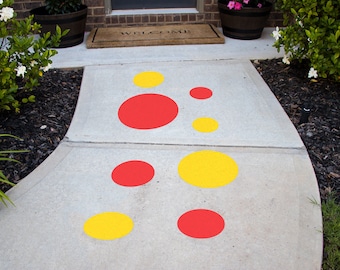 Mickey Mouse Clubhouse Peel and Stick Floor Decals • Set of 8 Circles • Birthday Decorations • Removable Sidewalk Vinyl Decals