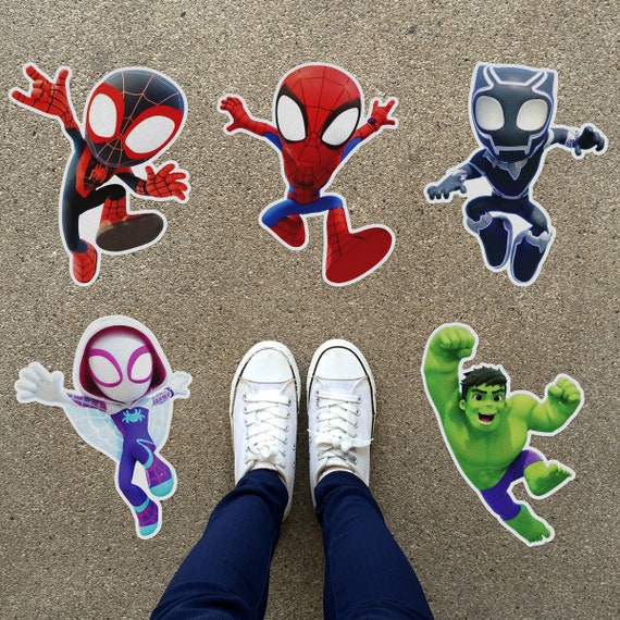 Spider-man and His Amazing Friends Textured Peel and Stick Floor