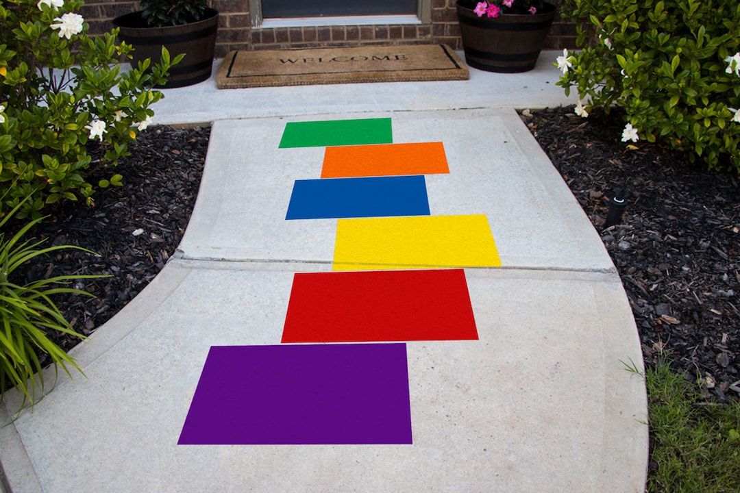 Candy Land Path Textured Peel and Stick Floor Decals Set of 6 12 X 7.5