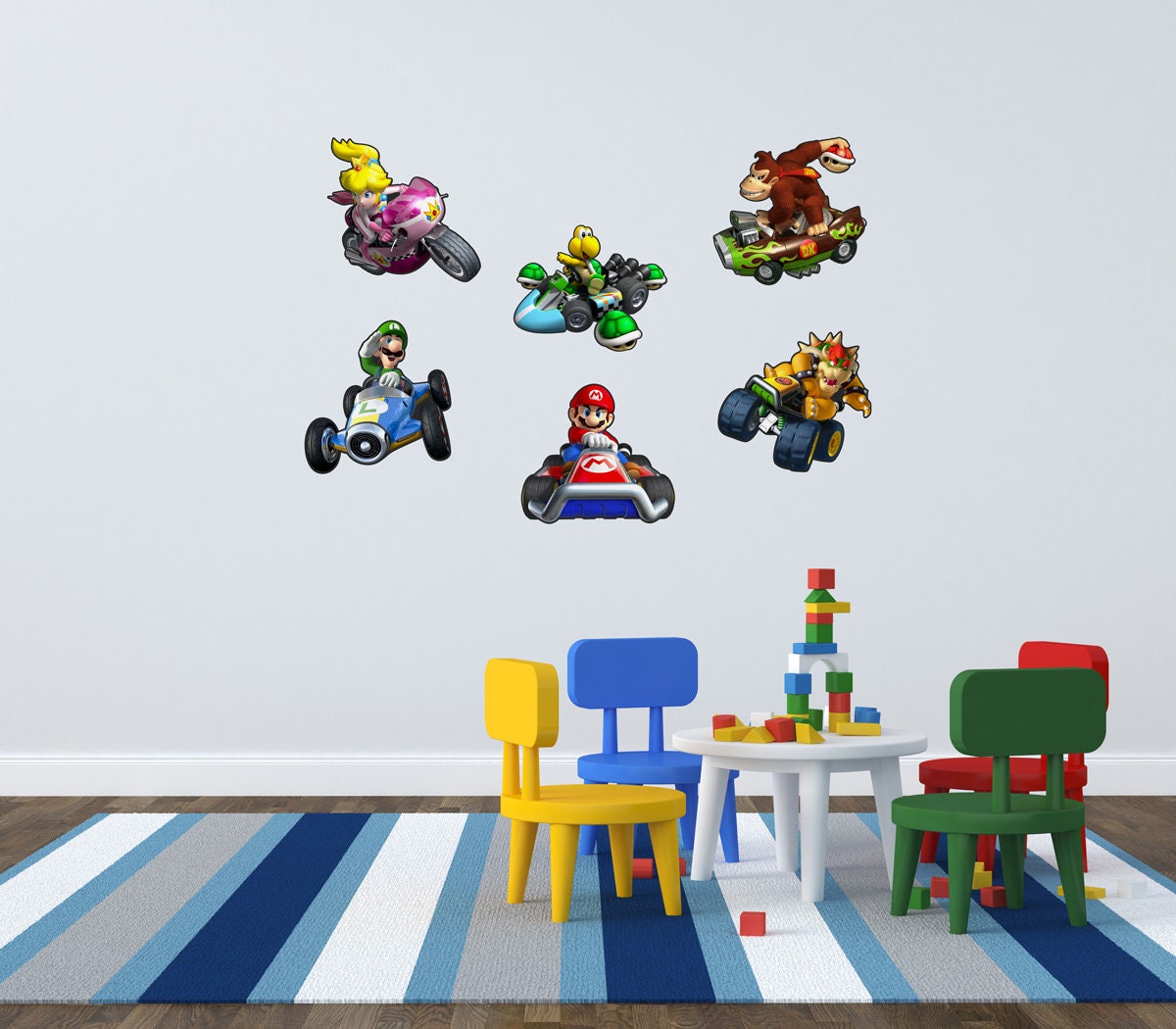 Removable Mario Kart Wall Decals FREE SHIPPING Etsy