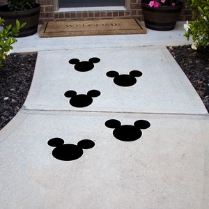 Mickey Mouse Peel and Stick Floor Decals • Social Distancing Markers • Birthday Decorations • Removable Sidewalk Vinyl Decals
