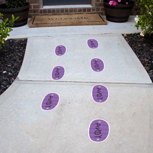 Buzz Lightyear Customizable Floor Decals • Set of 7 12&quot; Toy Story Foot Steps •  Removable Sidewalk Vinyl Decals