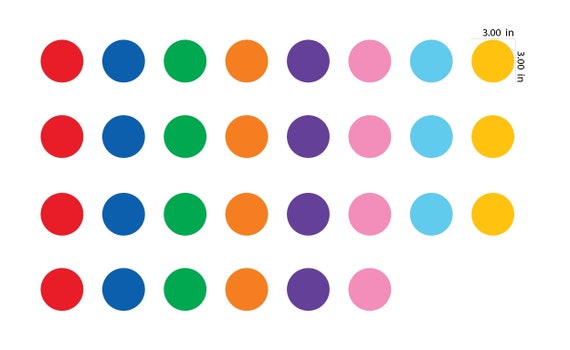 Autocollants De Sol Circulaires Colorés - Pour Organisation Salle De Classe, Maternelle, Activités