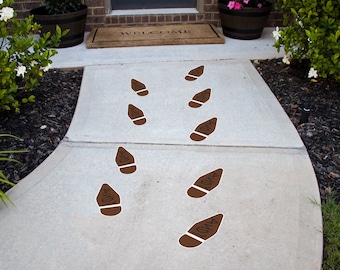 Woody Customizable Floor Decals • Set of 9 12" Toy Story Boots •  Removable Sidewalk Vinyl Decals