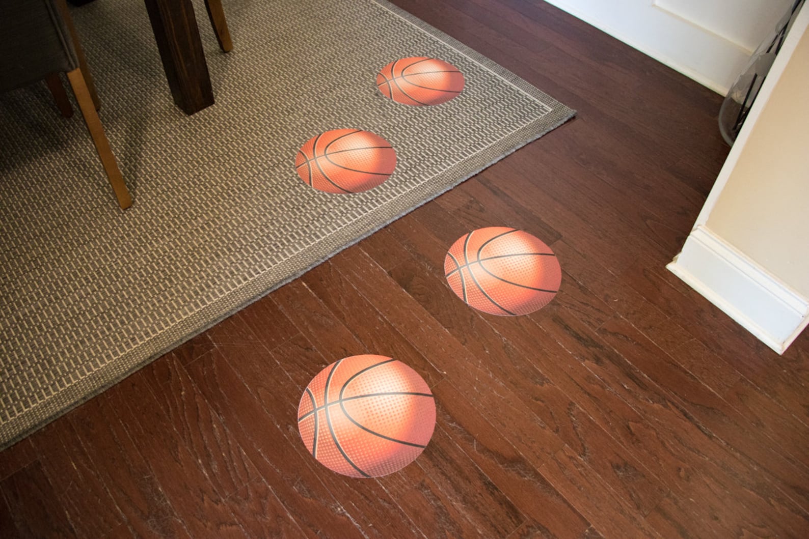 Textured Basketball Floor Decals Indoor/outdoor 9 Etsy