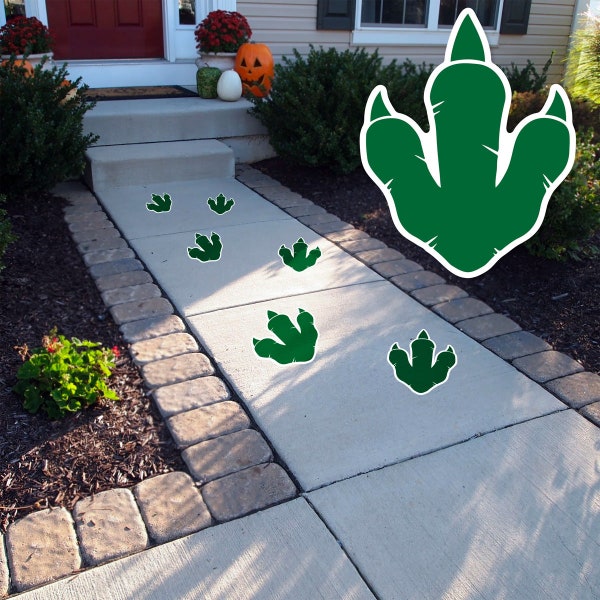 Dinosaur Footprint Peel and Stick Floor Decals • Social Distancing Markers• Textured Dinosaur Feet • Dinosaur Sidewalk Tracks