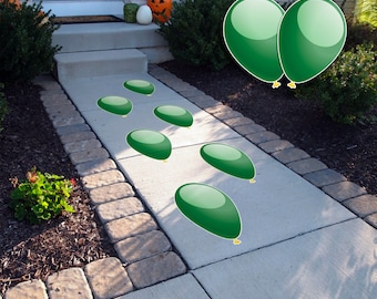 Textured Balloon Peel and Stick Floor Decals • Removable Vinyl Decals • Sidewalk Birthday Decorations • Bounce House Decals