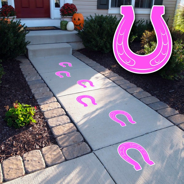 Pony Tracks • Textured Peel and Stick Floor Decals • Social Distancing Markers • Removable My Little Pony Party Vinyl Stickers